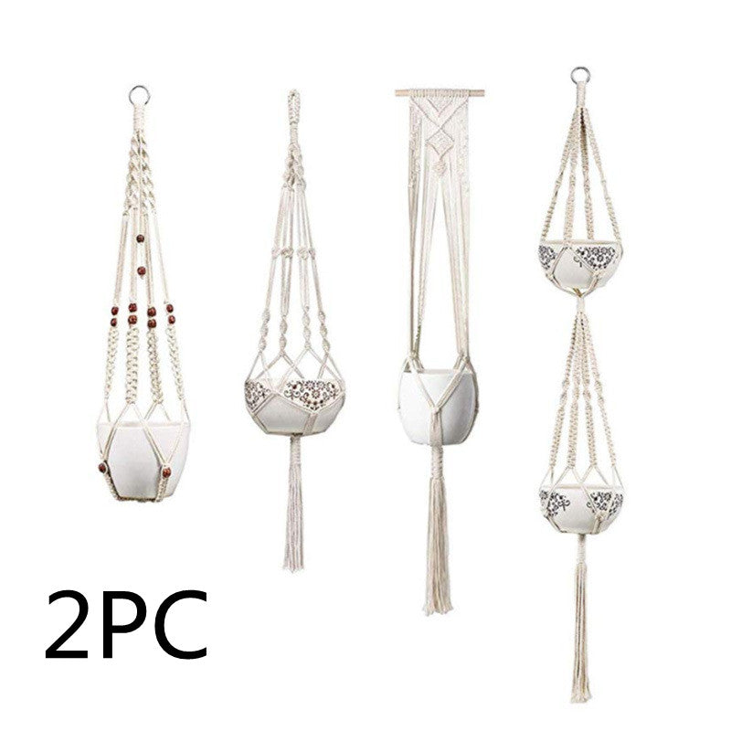 macrame hanging baskets for plants
