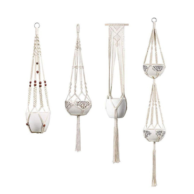 macrame hanging baskets for plants
