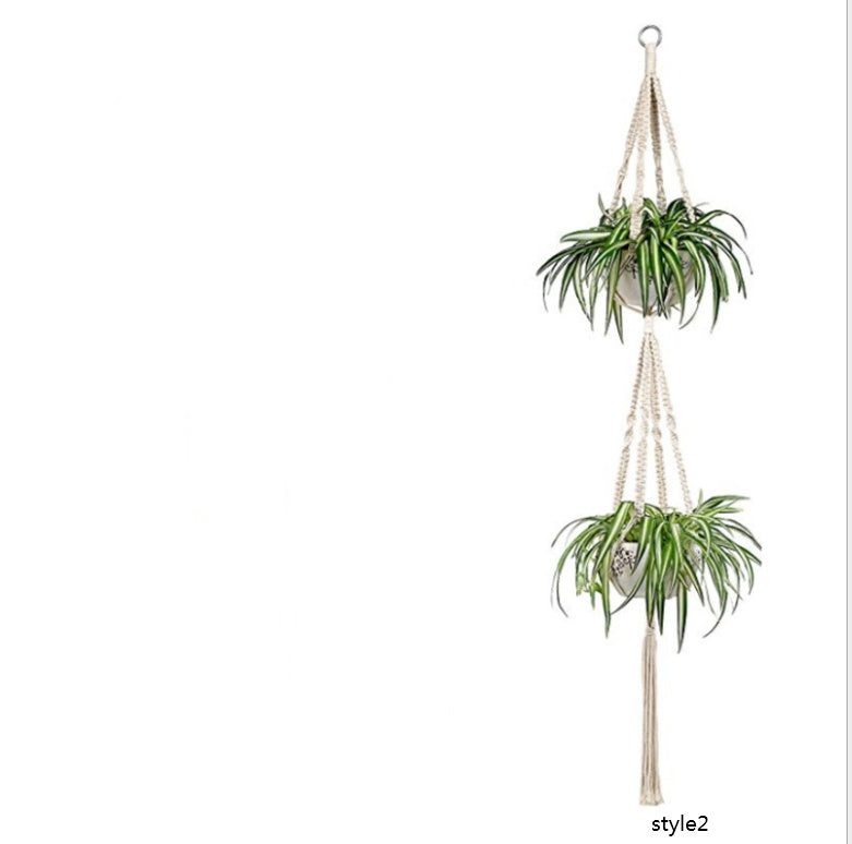 macrame hanging baskets for plants